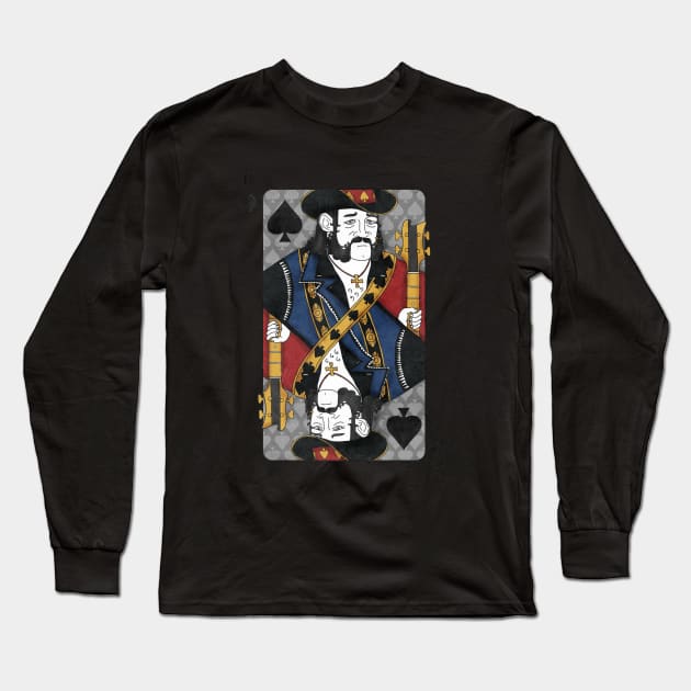 Lemmy - King of Spades - Tribute to Motorhead Long Sleeve T-Shirt by Jarkkokarkko